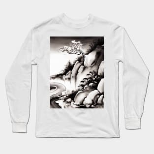 an oriental landscape painting Long Sleeve T-Shirt